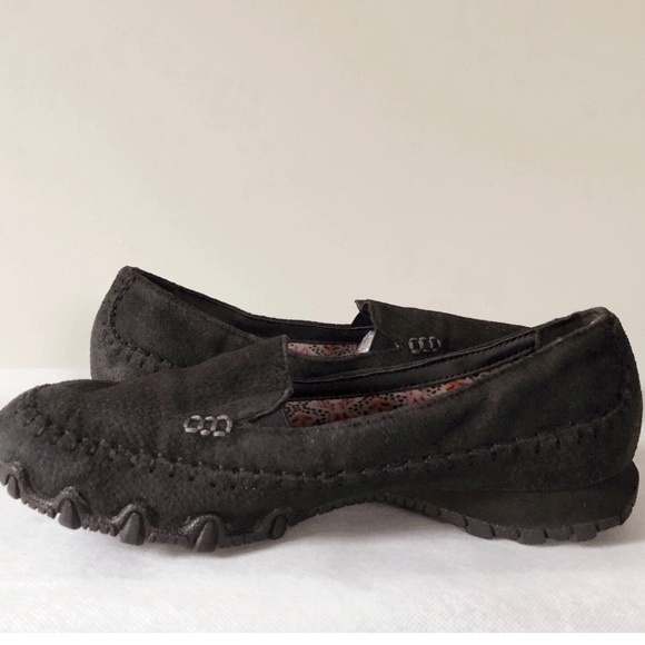 Skechers Relaxed fit black suede slip on mocassin - Picture 2 of 9